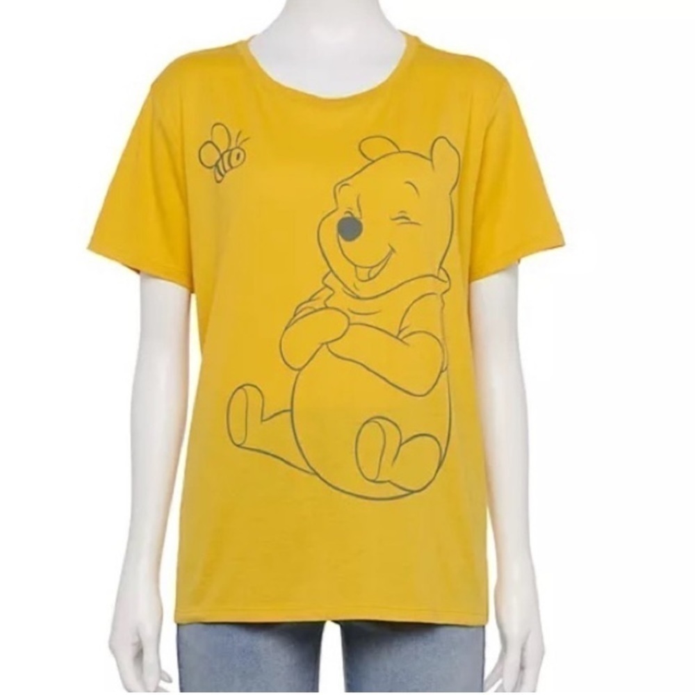 Disney Winnie the Pooh Golden Yellow T-shirt NWT XL Women’s - Picture 2 of 7